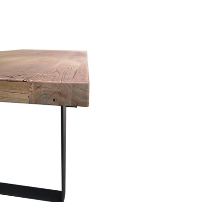 Dalton Reclaimed Elm Wood 1.5m Dining Table - Rustic Natural