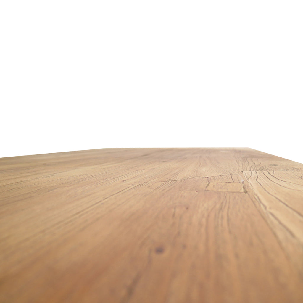 Dalton Reclaimed Elm Wood 1.5m Dining Table - Rustic Natural