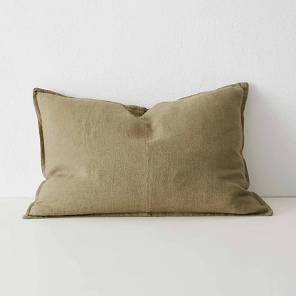 Como Linen Stonewashed Vintage Look Lumbar Cushion