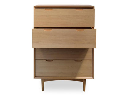 Asta 4 Drawer Chest Tallboy - Natural