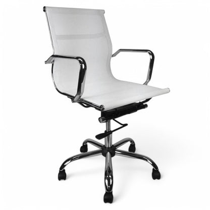 Carter Low Back Office Chair - White Mesh