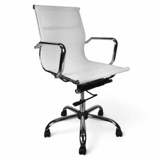 Carter Low Back Office Chair - White Mesh