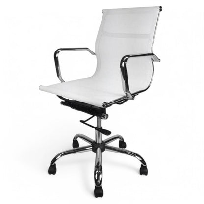 Carter Low Back Office Chair - White Mesh
