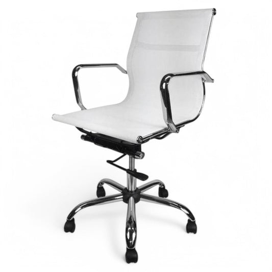 Carter Low Back Office Chair - White Mesh