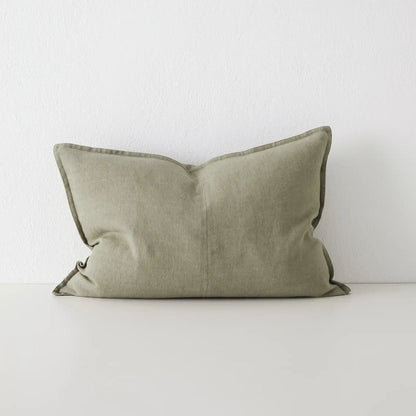 Como Linen Stonewashed Vintage Look Lumbar Cushion
