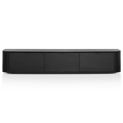 Curve 2.4m TV Entertainment Unit - Black Oak