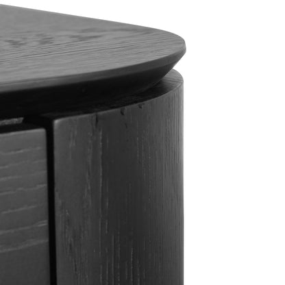 Curve 2.4m TV Entertainment Unit - Black Oak