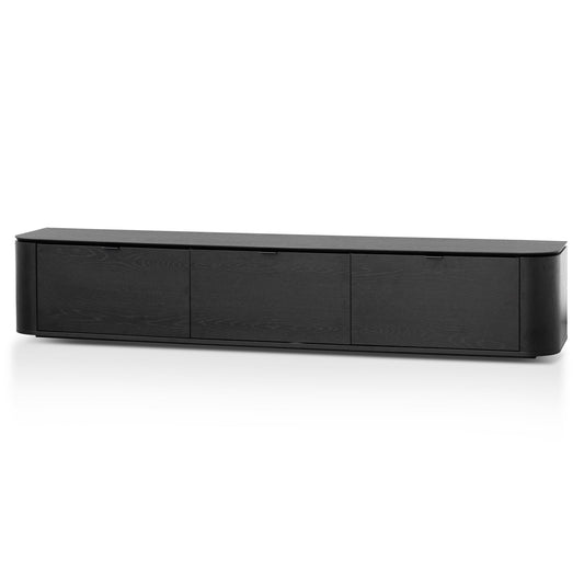 Curve 2.4m TV Entertainment Unit - Black Oak