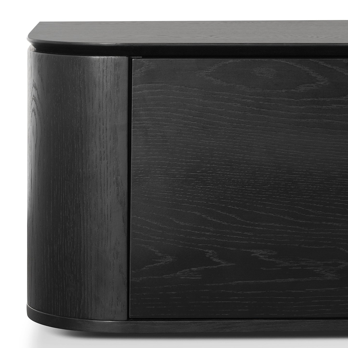 Curve 2.4m TV Entertainment Unit - Black Oak