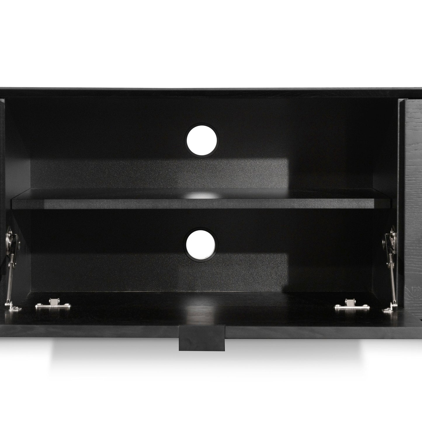 Curve 2.4m TV Entertainment Unit - Black Oak