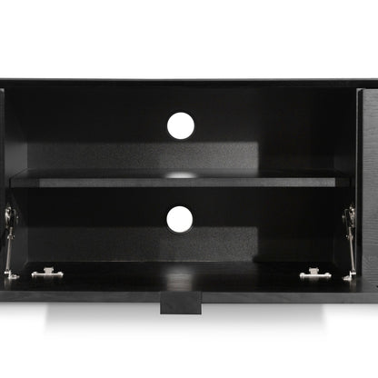 Curve 2.4m TV Entertainment Unit - Black Oak