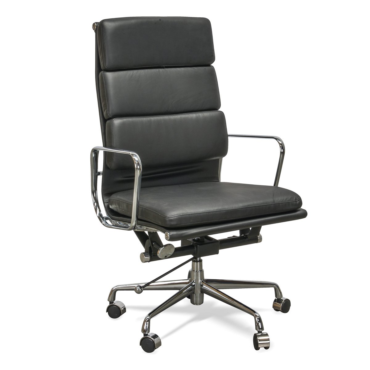 Ashton High Back Office Chair - Black Leather