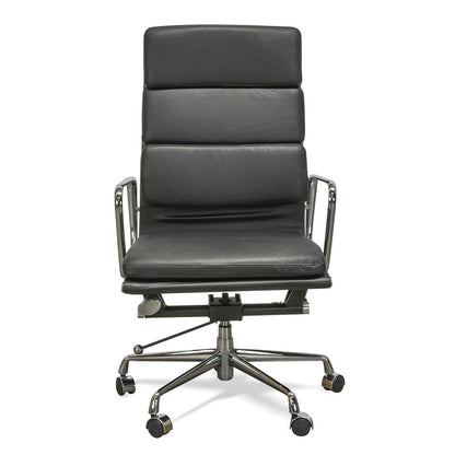 Ashton High Back Office Chair - Black Leather
