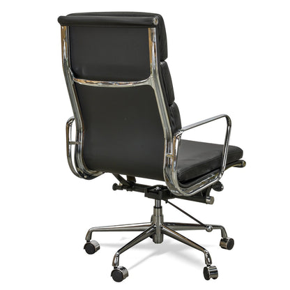 Ashton High Back Office Chair - Black Leather