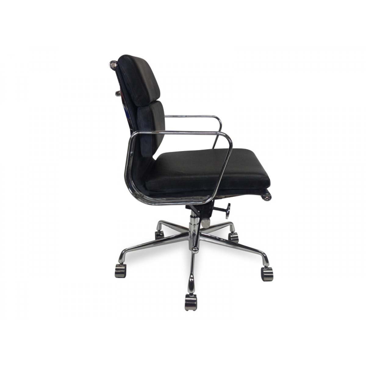 Ashton Low Back Office Chair - Black Leather