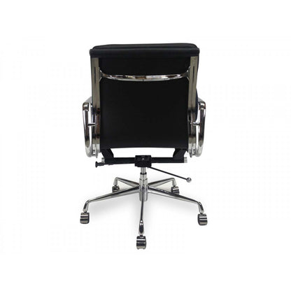 Ashton Low Back Office Chair - Black Leather