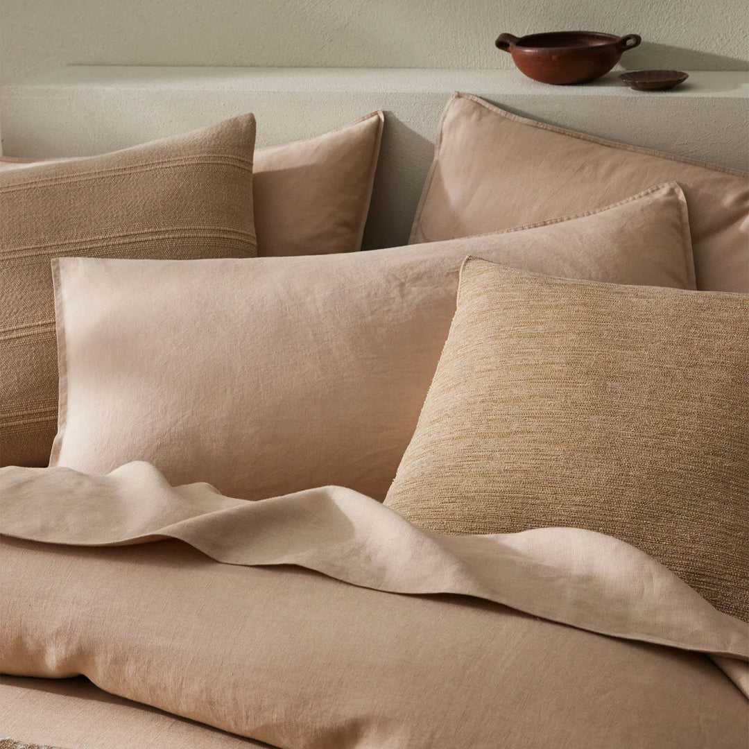 Dania 50cm Woven Texture with Overlocked Edge Cushion