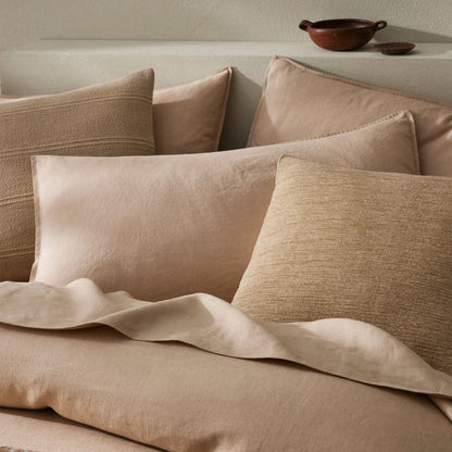 Dania 50cm Woven Texture with Overlocked Edge Cushion