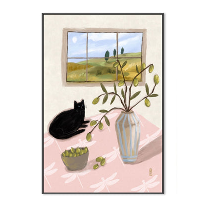A Cat And Olives, by Lia Nell