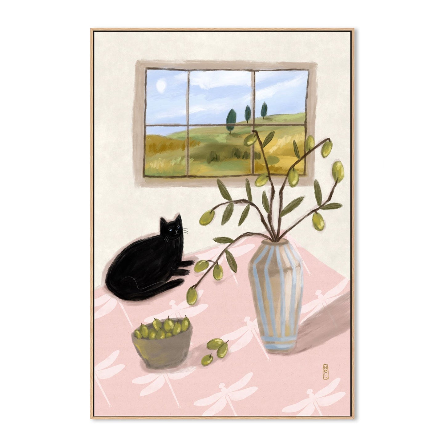 A Cat And Olives, by Lia Nell