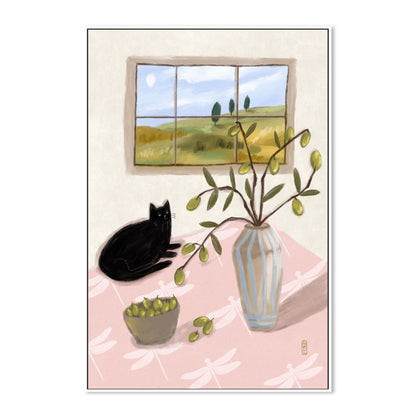 A Cat And Olives, by Lia Nell